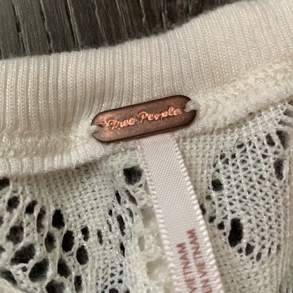 Free People - Lace Cream Blouses Top - Picture 4 of 8